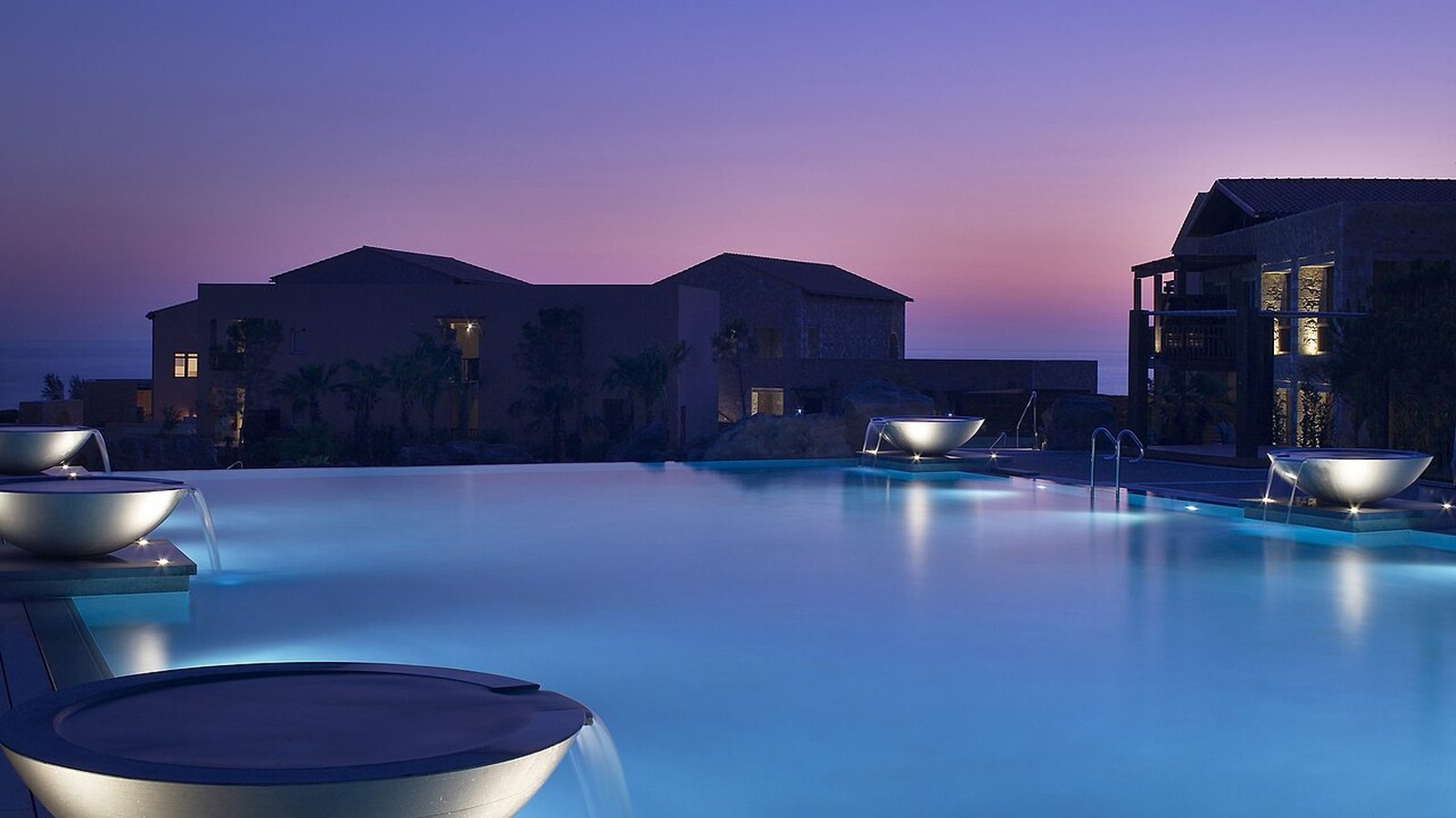 The Westin resort and infinity pool at Costa Navarino