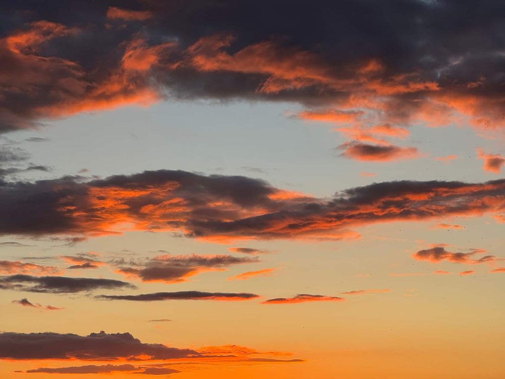 Evening skies over the coast