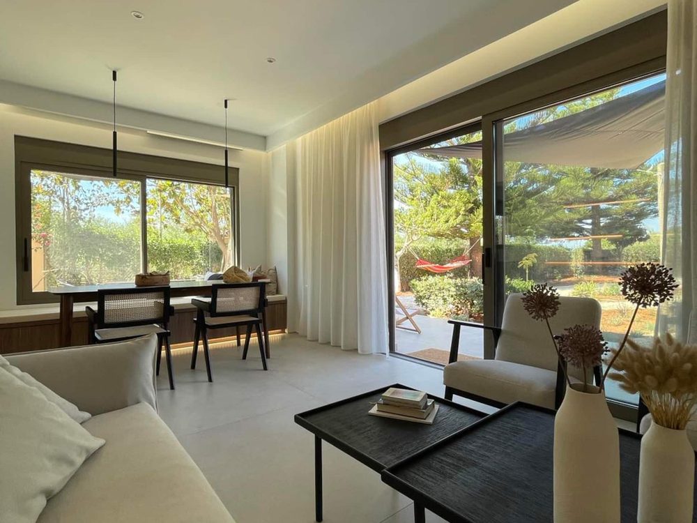 Living room with sea view