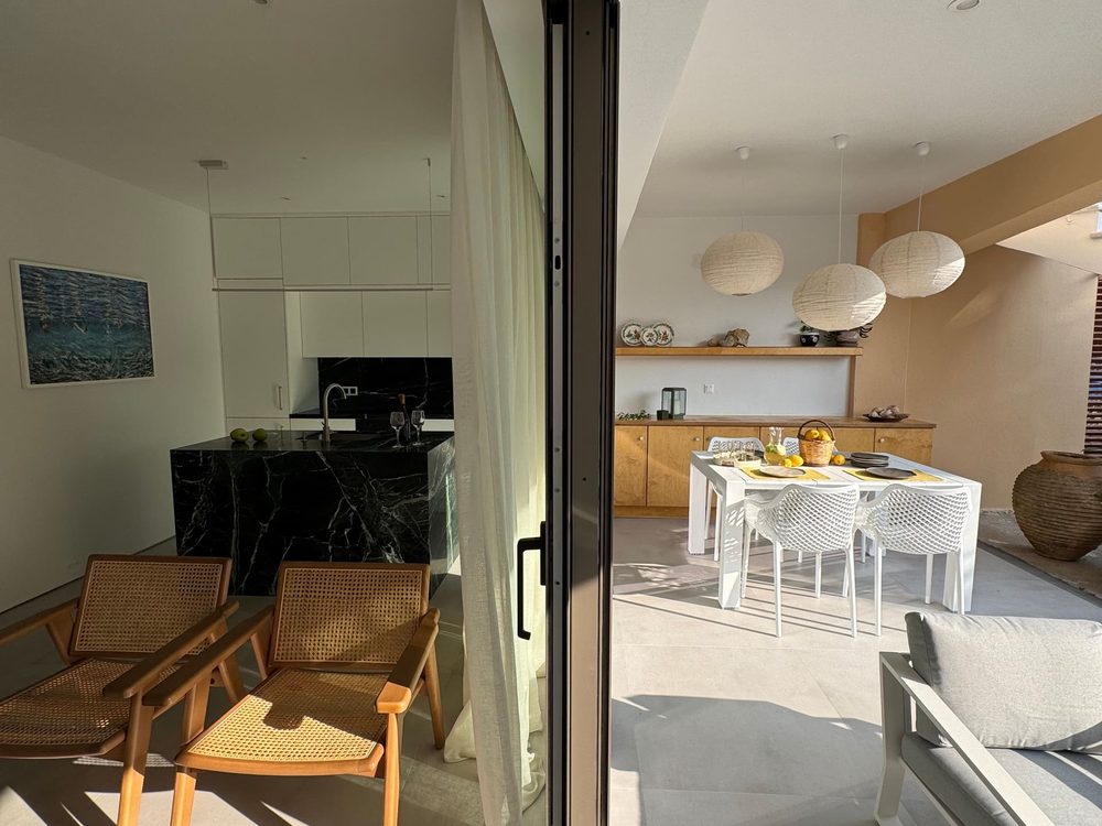 Kitchen and outdoor dining